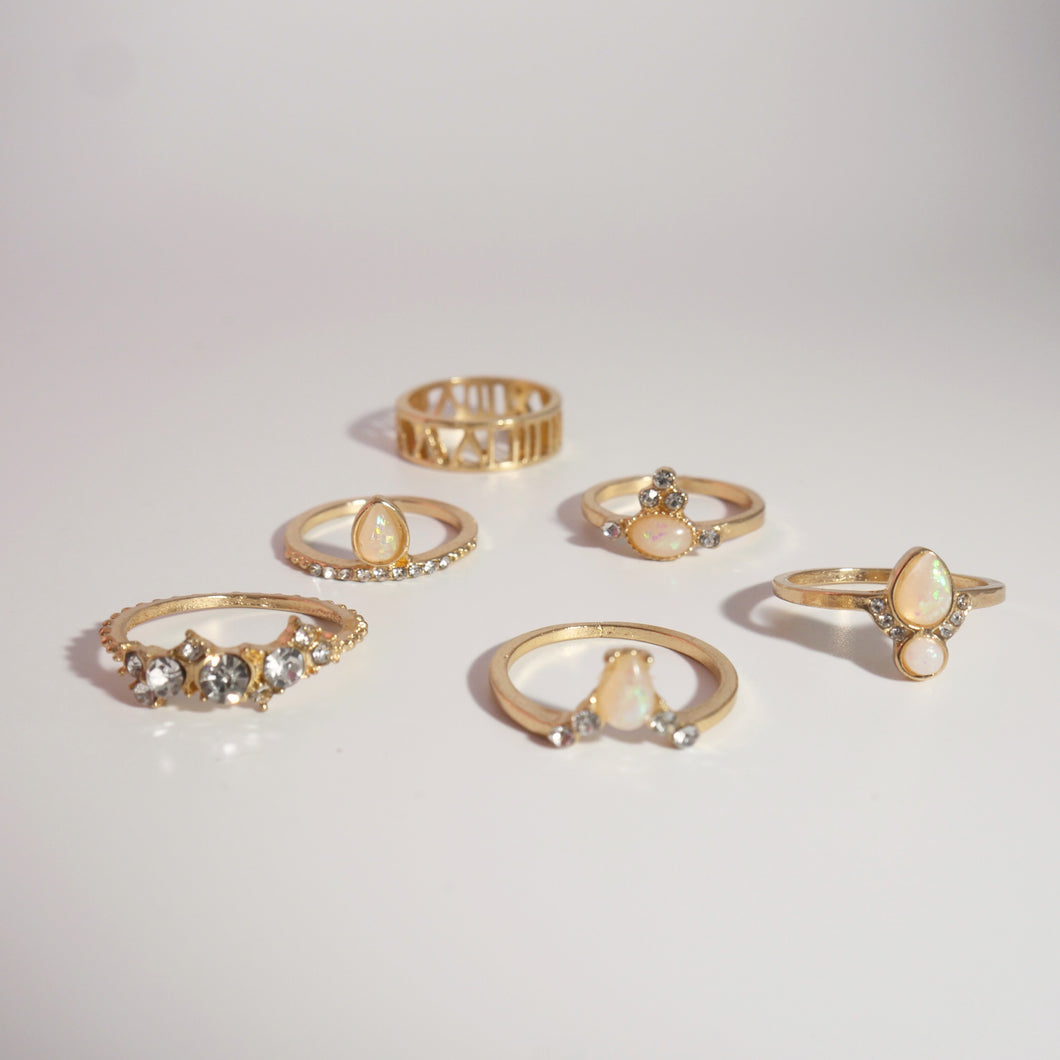 Opal Goddess Ring Set